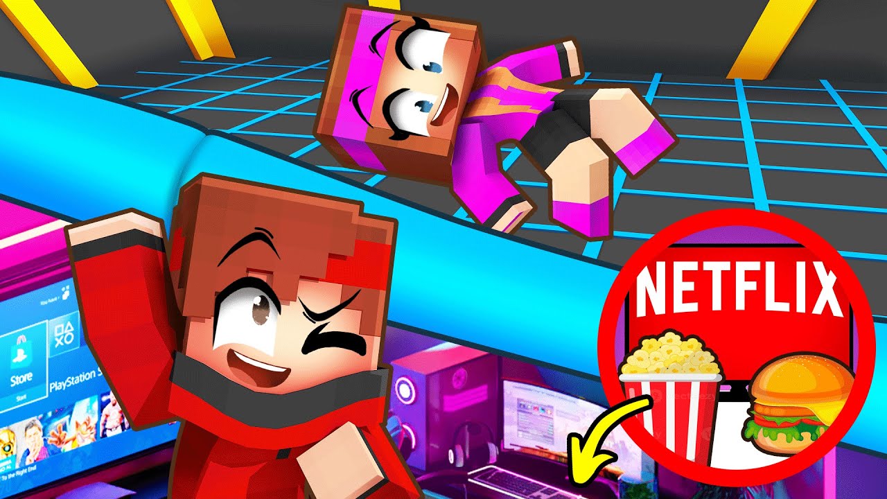 Я построил СЕКРЕТНУЮ КОМНАТУ в БАТУТНОМ ПАРКЕ в Minecraft!