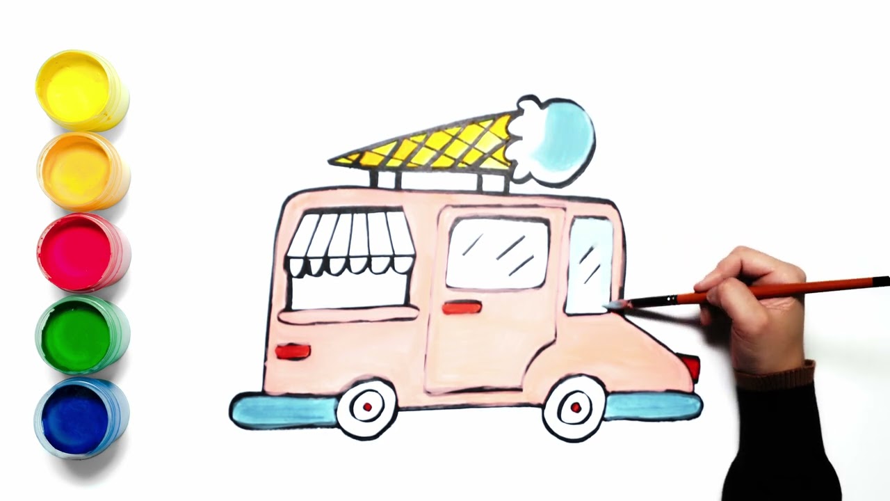 Ice Cream Truck Drawing For Kids | Learn to Draw Easy | Easy Drawing for Kids #7