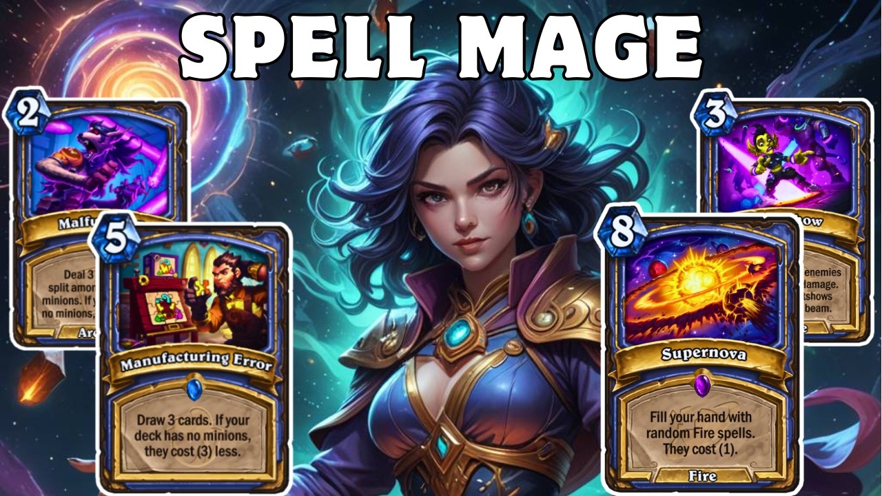 You Can Win Playing ZERO Minions - Best Spell Mage Deck to Climb Legend - Hearthstone 31.2.2