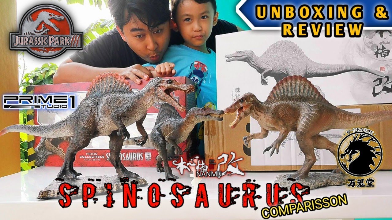 SPINOSAURUS STATUE BY PRIME 1 STUDIO COMPARISSON NANMU W DRAGON | UNBOXING MAINAN SPINOSAURUS JP3