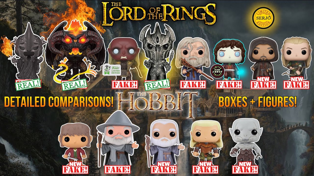 Comparisons of all fakes by Funko POP! The Lord Of The Rings! The Hobbit!