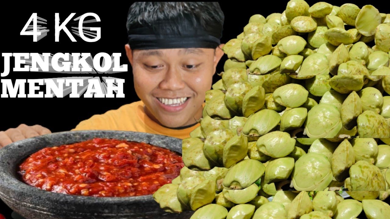 MUKBANG 4KG JENGKOL MENTAH + SAMBAL TERASI PEDAS🔥🔥 || ASMR LALAPAN JENGKOL MENTAH MUDA