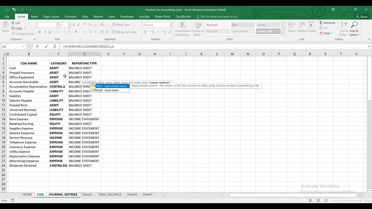 Vlookup in Excel