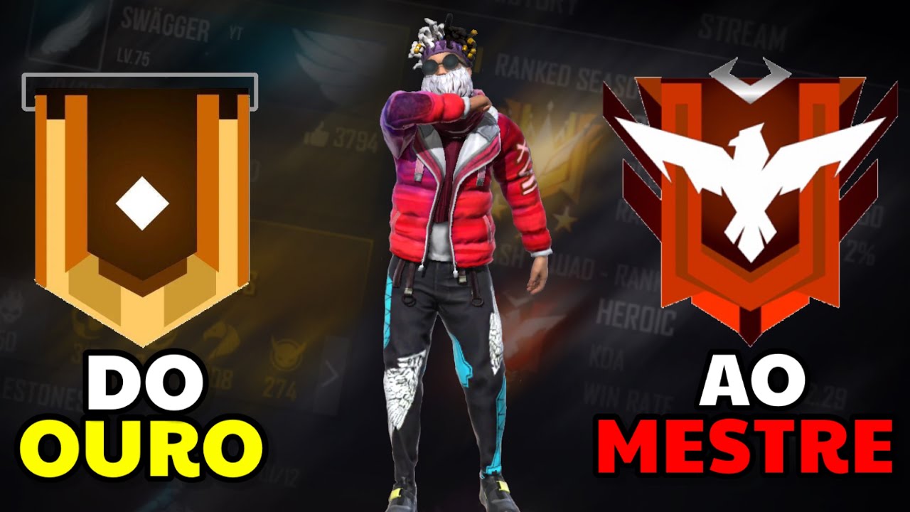 DO OURO AO MESTRE (SEM DOBRO DE PONTOS) | TEMPORADA 17 | SWAGGER FREE FIRE!