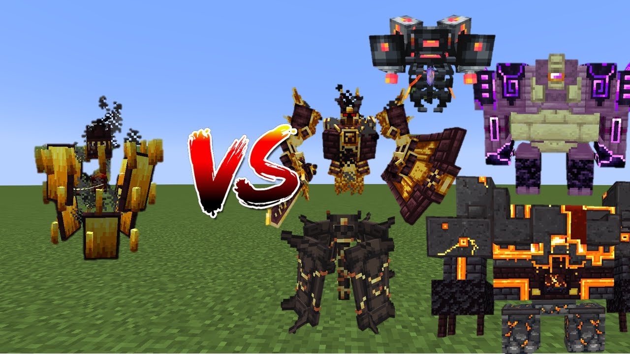 Mutant Blaze(Mutant More) Vs L_Ender's Cataclysm Bosses - Minecraft Mob Battle
