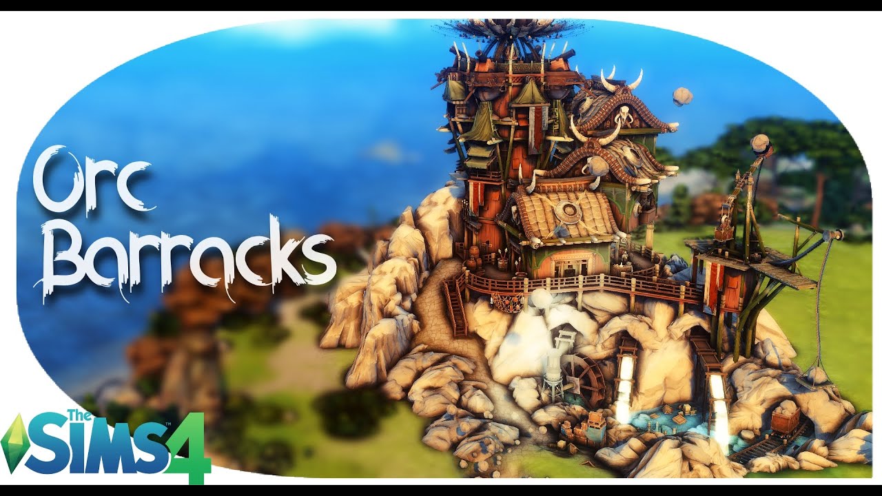 🧟‍♂️ Orc Barracks 🧟‍♂️ in The Sims 4 | noCC Speed Build & Tour