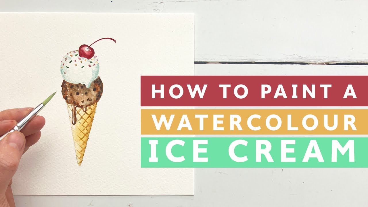 FREE ICE CREAM FOR EVERYONE! Paint a Watercolour Ice Cream