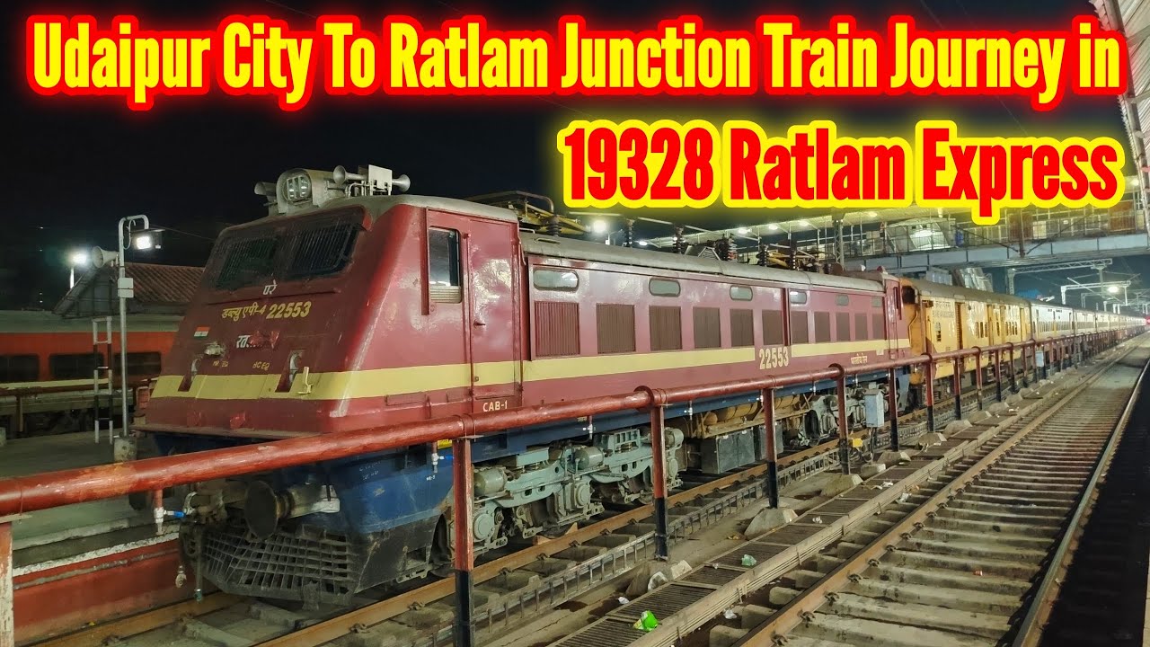 Udaipur city to Ratlam Junction Train Journey In 19328 Ratlam Express in General Coach | #vlog .
