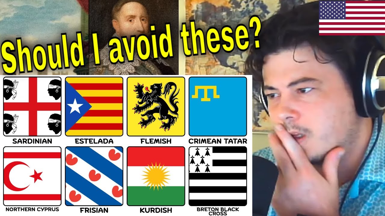 American Reacts The Most Controversial Flags in Europe Explained in 11 minutes