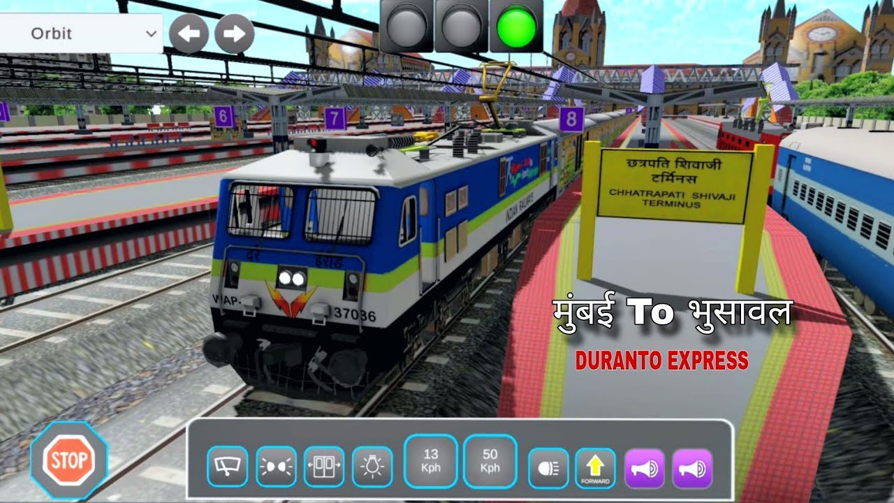 MUMBAI TO BHUSAWAL INDIAN LOCO TRAIN SIMULATOR GAME ||LOCOMOTIVE ( WAP-P7 ) DURANTO EXPRESS JOURNEY