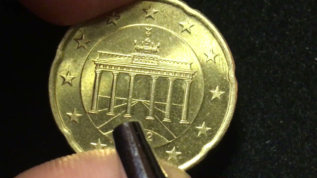 2002 Germany 20 Euro Cent Coins - 5 Mint Marks - First Map - First Issue - 2.3 Billion -Brandenburg