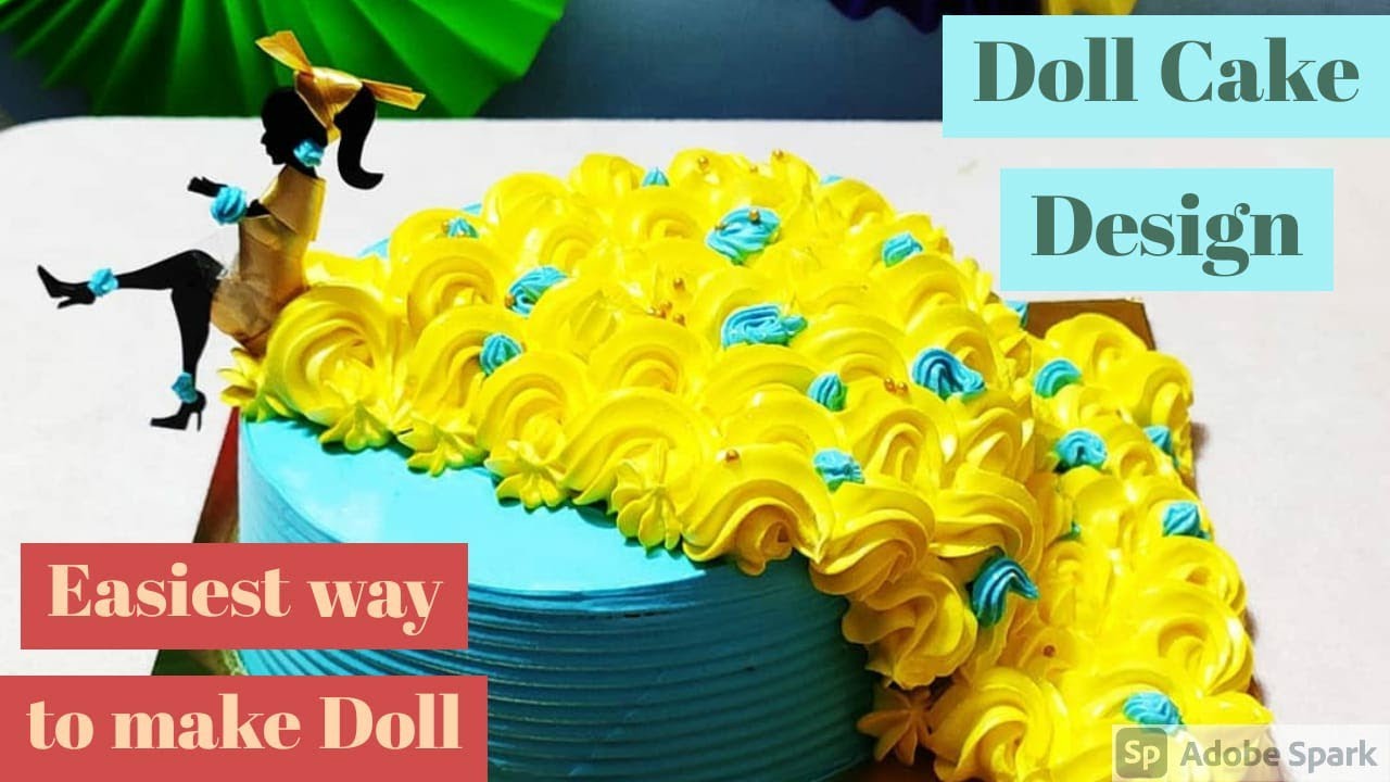 How to make Doll Cake at Home | Doll Cake decorating ideas | Doll Cake receipe without oven |