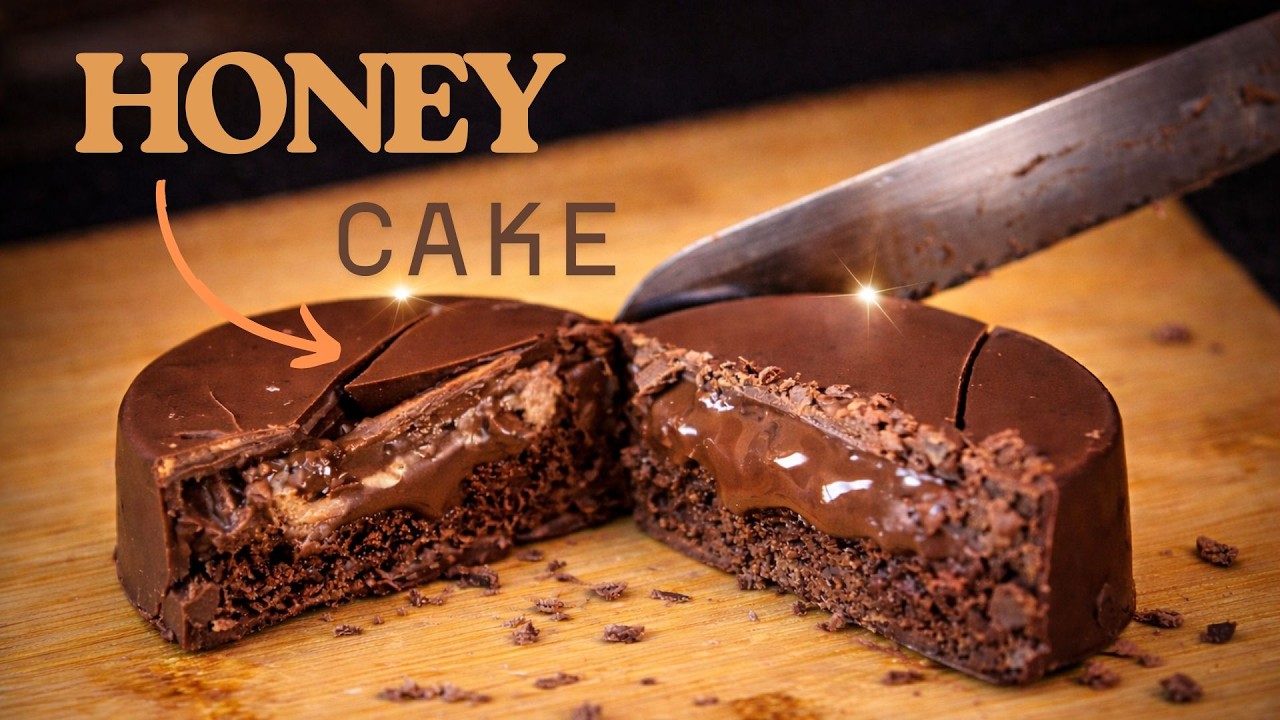 Honey Cake. Filled with Brigadeiro 🍯🍫