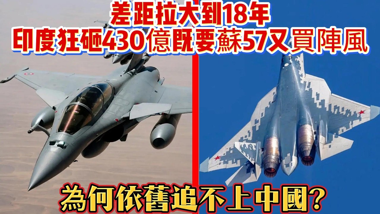 差距拉大到18年！印度狂砸430億既要蘇57又買陣風，為何依舊追不上中國？#苏57#阵风战机#战斗机#印度空军#武器科普#军事装备#军事新闻#军事科普#武器装备#军武科普#热点军事#军武