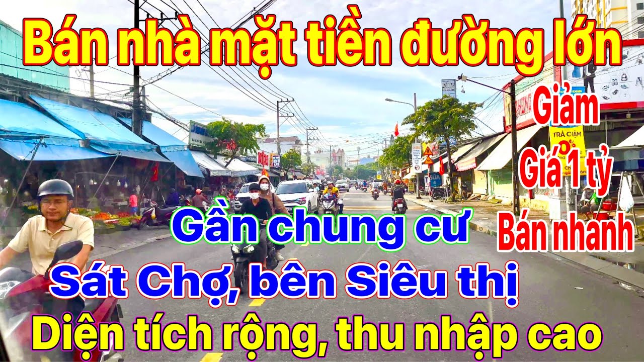 Bán nhà mặt tiền buôn bán, thu nhập cao, đường lớn nhà mặt tiền chợ, kinh doanh sầm uất