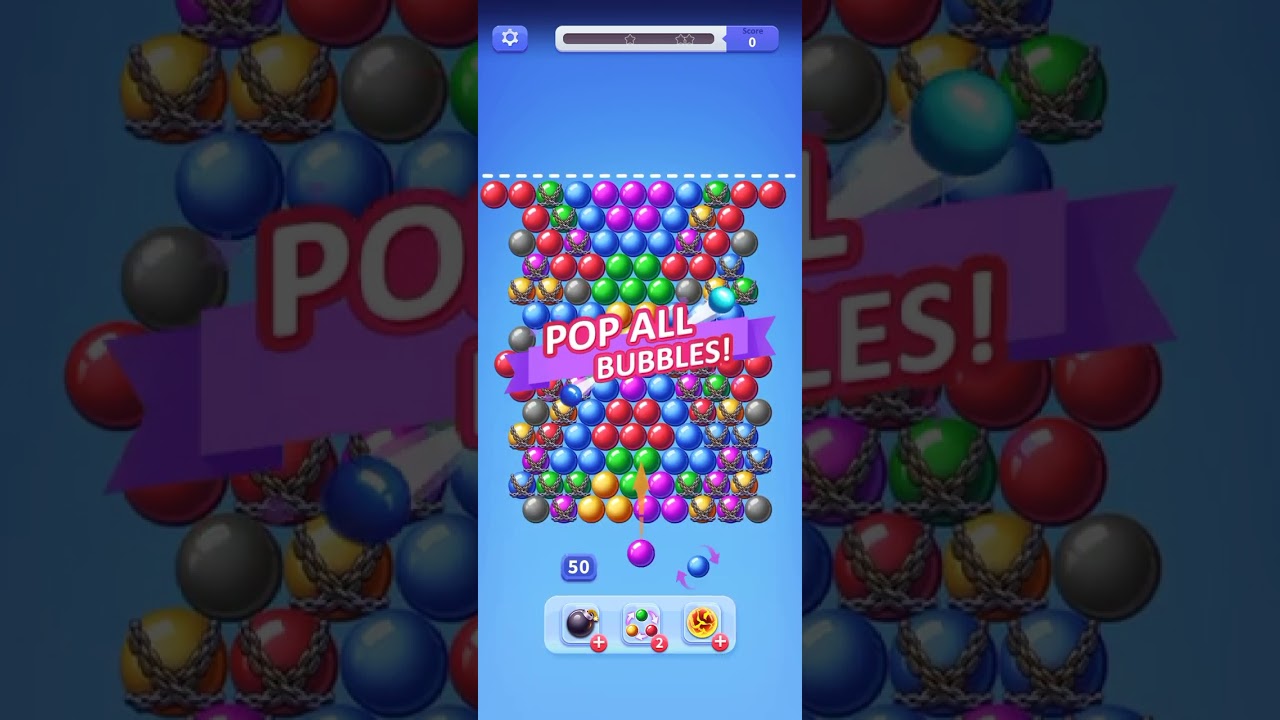 Shoot bubbles 124 to 128 level finish in one time 