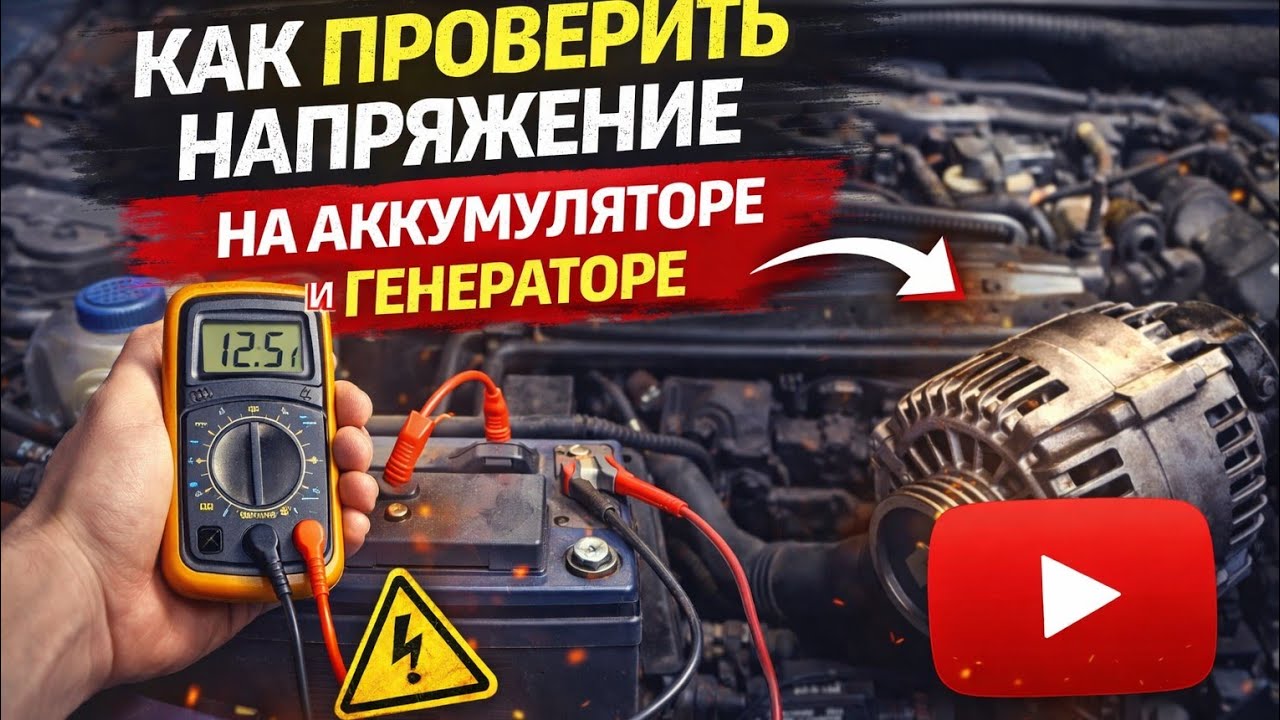 Как проверить напряжение на аккумуляторе и генераторе