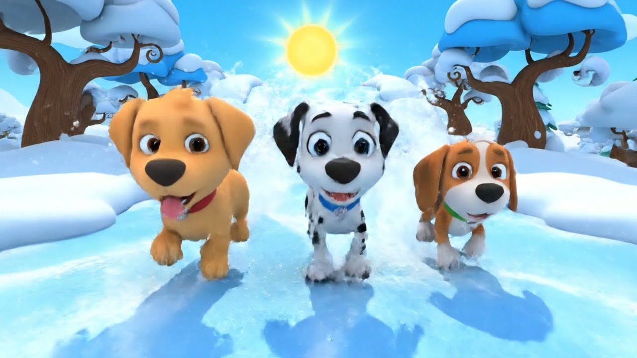 Paw Patrol Puppies Slipped on Ice ❄️🐶 | Nursery Rhymes for Kids & Baby Songs