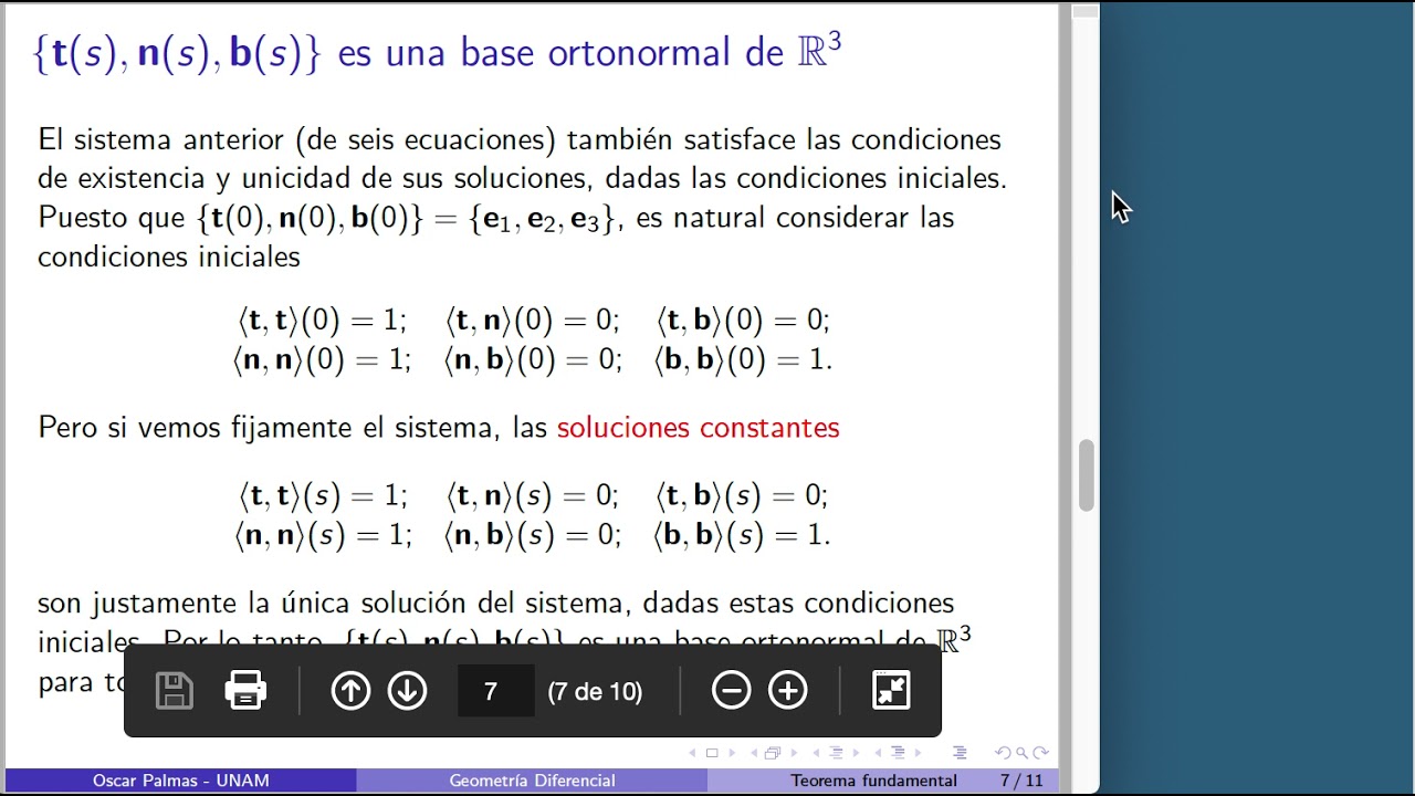 03 Teorema fundamental de la teoría de curvas