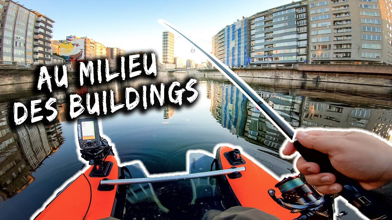 Je pêche en float tube au milieu des buildings !