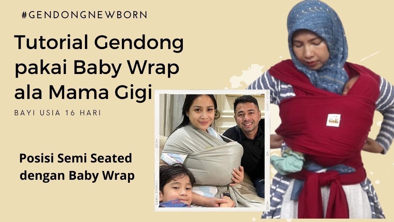 GENDONG NEWBORN DENGAN BABY WRAP ALA MAMA GIGI...EMANG BOLEH???