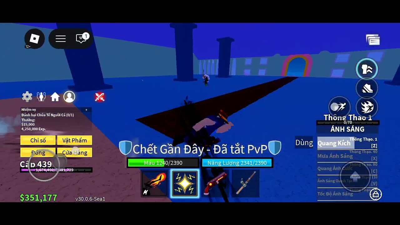 Thử thách chơi blox fruit cùng noob siêu 🐔🐔🐔