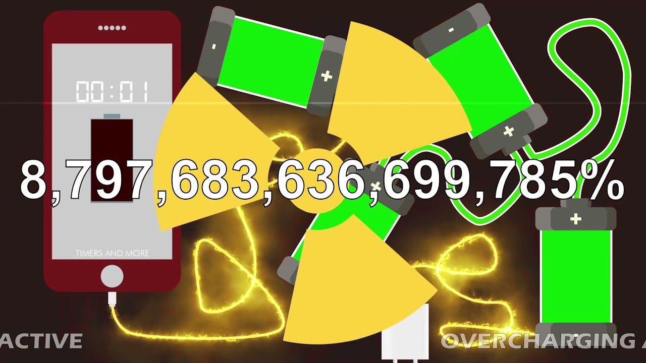 !! 9007199254740992% !! OVERCHARGING Phone Battery | VIRUS DETECTION + GLITCHY END + EXPLOSION