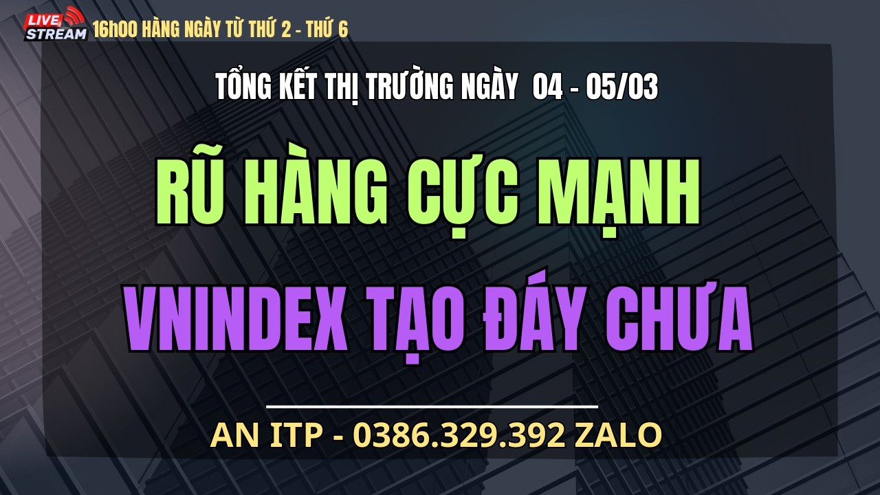 Giải Phẫu Sau Giờ Khớp Lệnh | Rút Chân Cực Mạnh | Vnindex Tạo Đáy Chưa