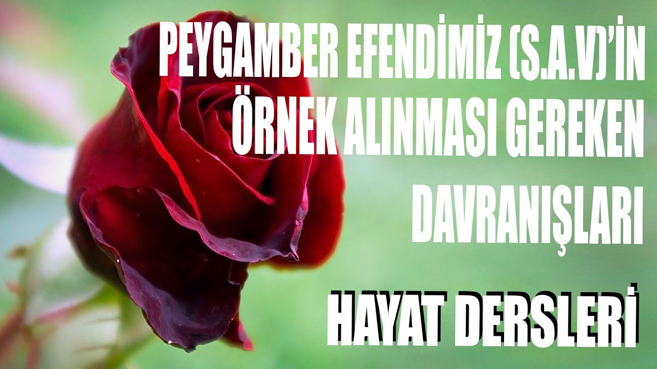 Peygamber Efendimiz (s.a.v) Örnek Alınması Gereken Davranışları