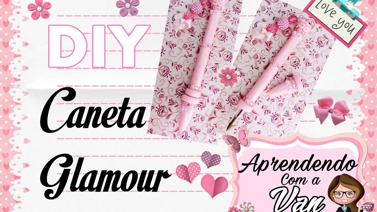 (DIY) Caneta Glamour em Biscuit (Volta as Aulas - Back To School)