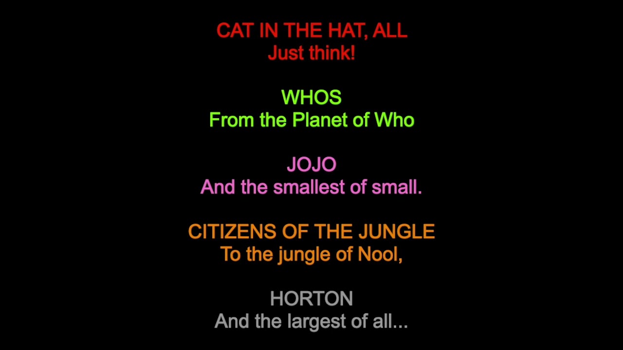 SEUSSICAL JR: Oh the Thinks