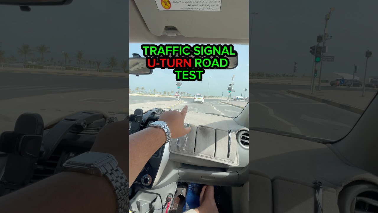 How to Make a U-Turn ✅ In Dubai 🇦🇪 #driving #drive #drivinglessonsforbeginners #automatic