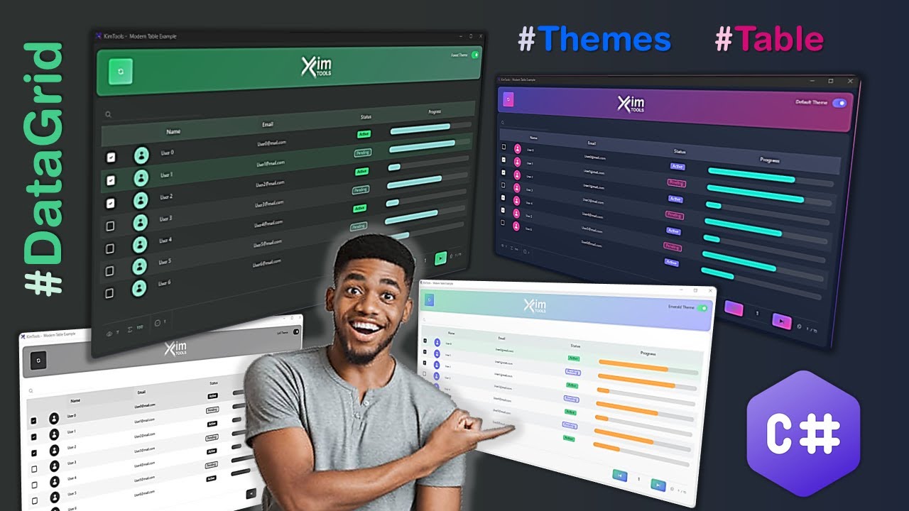 Это не WPF, это WinForms. Kt-Table выглядит просто СУПЕР! Великолепно😍 Учебник по C# в Visual Stu...