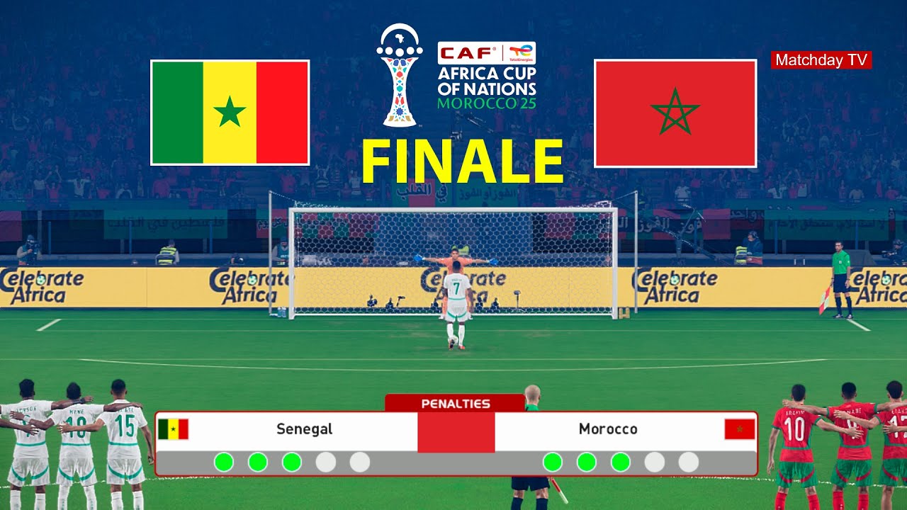 SÉNÉGAL vs MAROC | Penalty Shootout | FINALE Coupe d'Afrique des Nations 2025 | PES