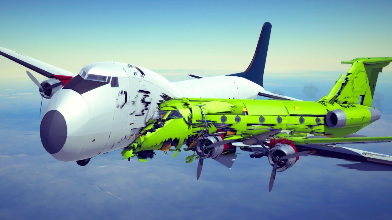 Midair Collisions, Air Shootdown & Airplane Crashes #10 | Besiege