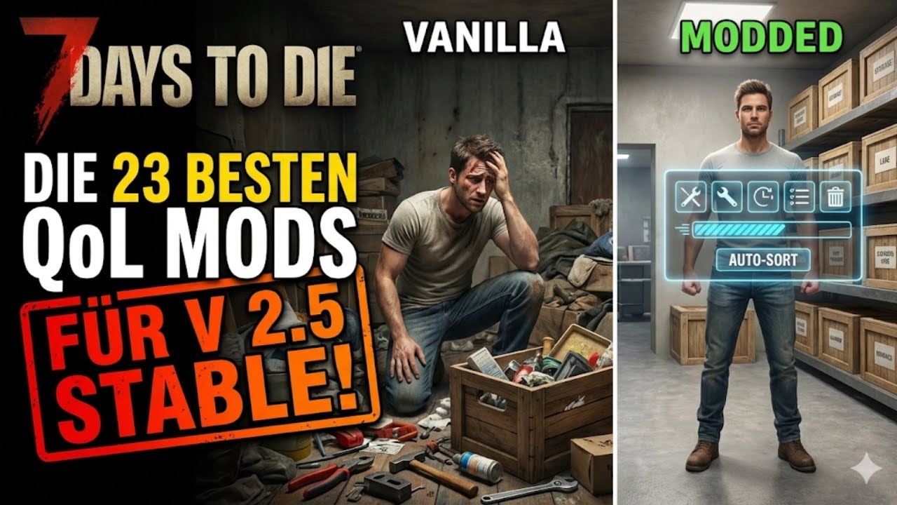 Die 23 WICHTIGSTEN Mods für Version 2.5 | 7 Days to Die Survival Revival