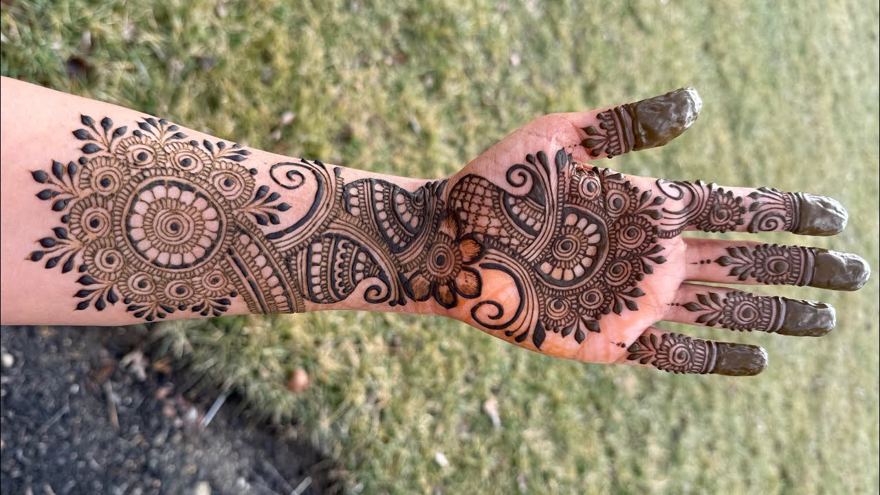 Elegant Arabic Mehndi Design |Full Front Hand Tutorial Stunning Arabic Henna Design for Any Occasion