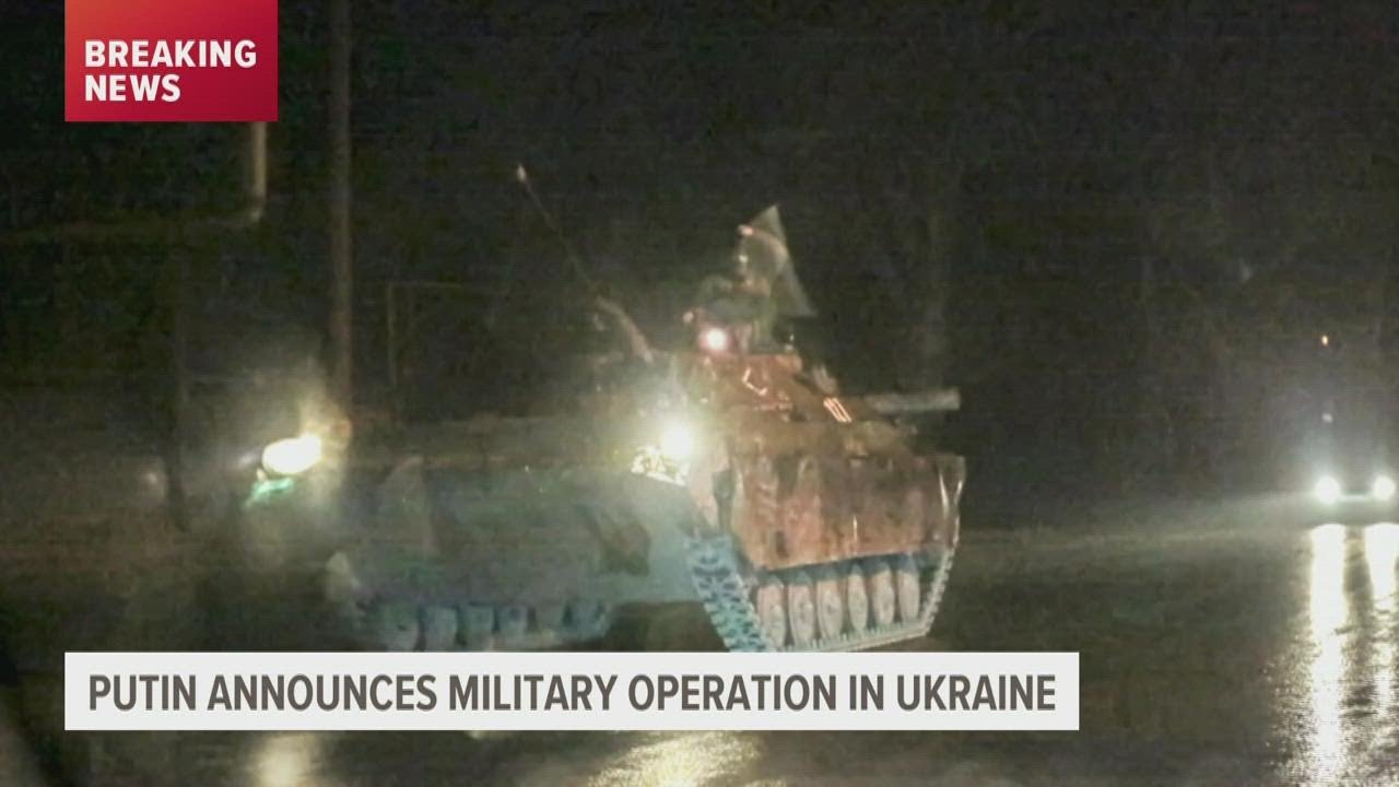 Explosions heard in Ukraine after Putin announces military operation