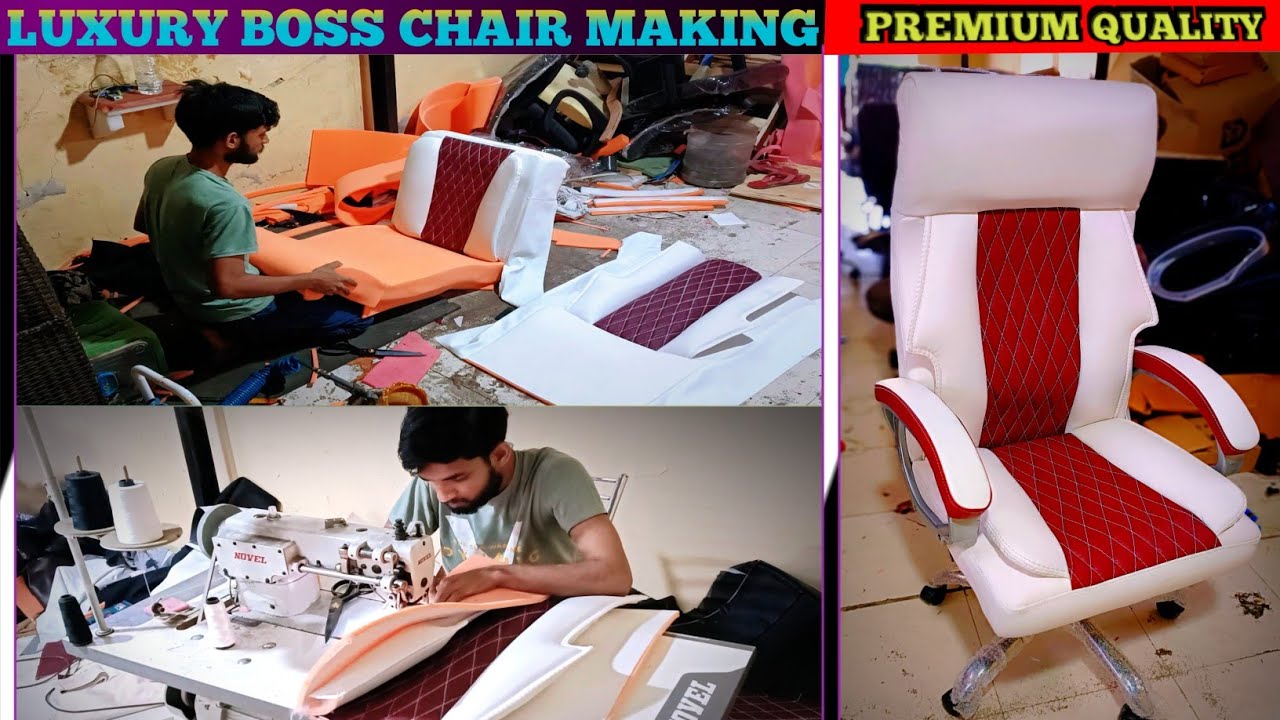 💺 LUXURY BOSS CHAIR 💺 MAKING | HOW TO MAKE HEADREST BOSS CHAIR | बॉस चेयर कैसे बनाते है |