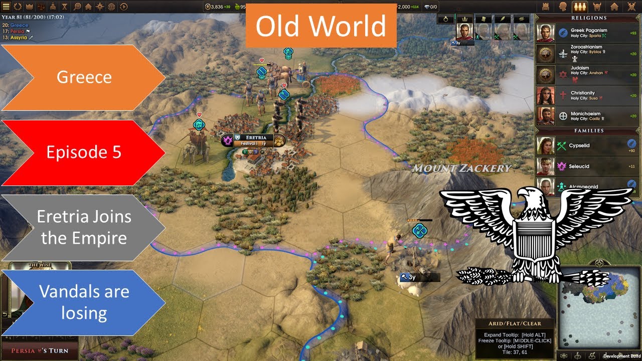 Let's Play Old World - Greece - Ep05 Vandal cities join the Empire