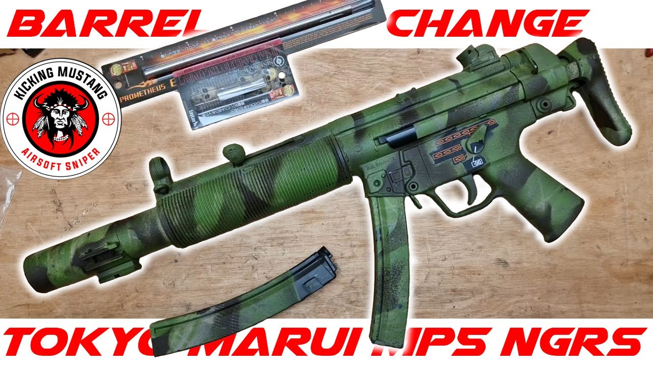 Upgrading Kicking Mustangs Tokyo Marui MP5 SD NGRS - Barrel & Hop Upgrade Guide