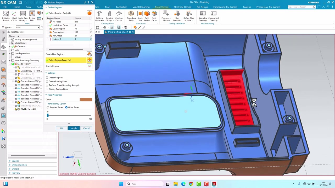 SIEMENS NX Mold Wizard