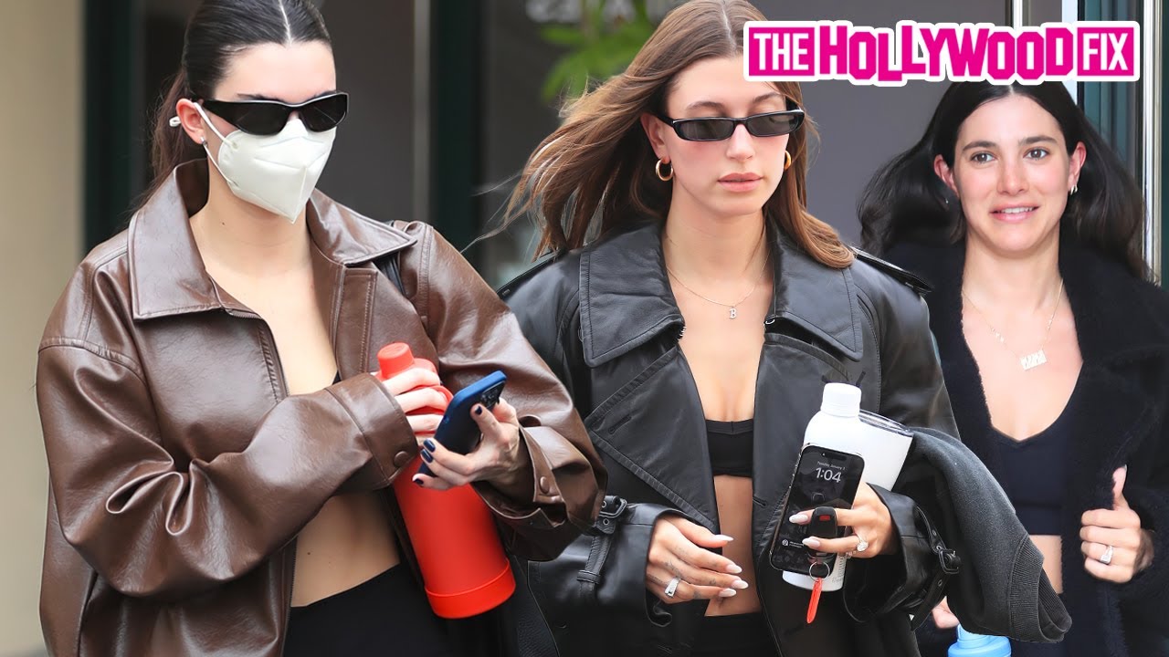 Kendall Jenner, Hailey Bieber & Lauren Perez Hit Hot Pilates & Earthbar In West Hollywood, CA