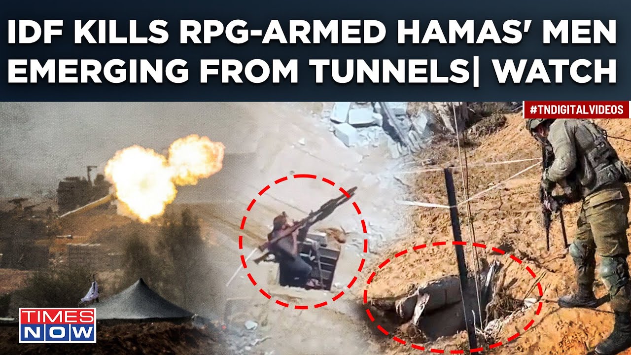 IDF Kills RPG-Armed Hamas Terrorists Emerging From Tunnels| Chilling Air Drone Footage| Watch