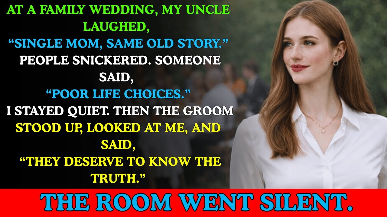 They Mocked Me for Being a Single Mother — Until the Groom Stood Up and Spoke My Name...