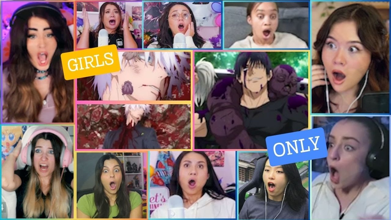 [GIRLS REACTION] GOJO VS TOJI PT. 1 - JUJUTSU KAISEN SEASON 2 EPISODE 3 GIRLS REACTION MASHUP