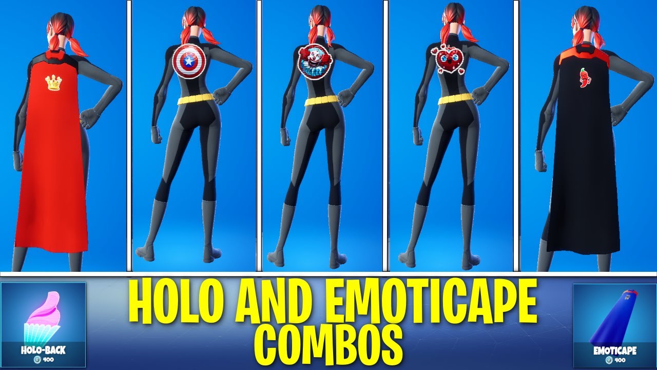 *NEW* HOLO BACK BLING and EMOTICAPE - Fortnite SuperHero Backbling