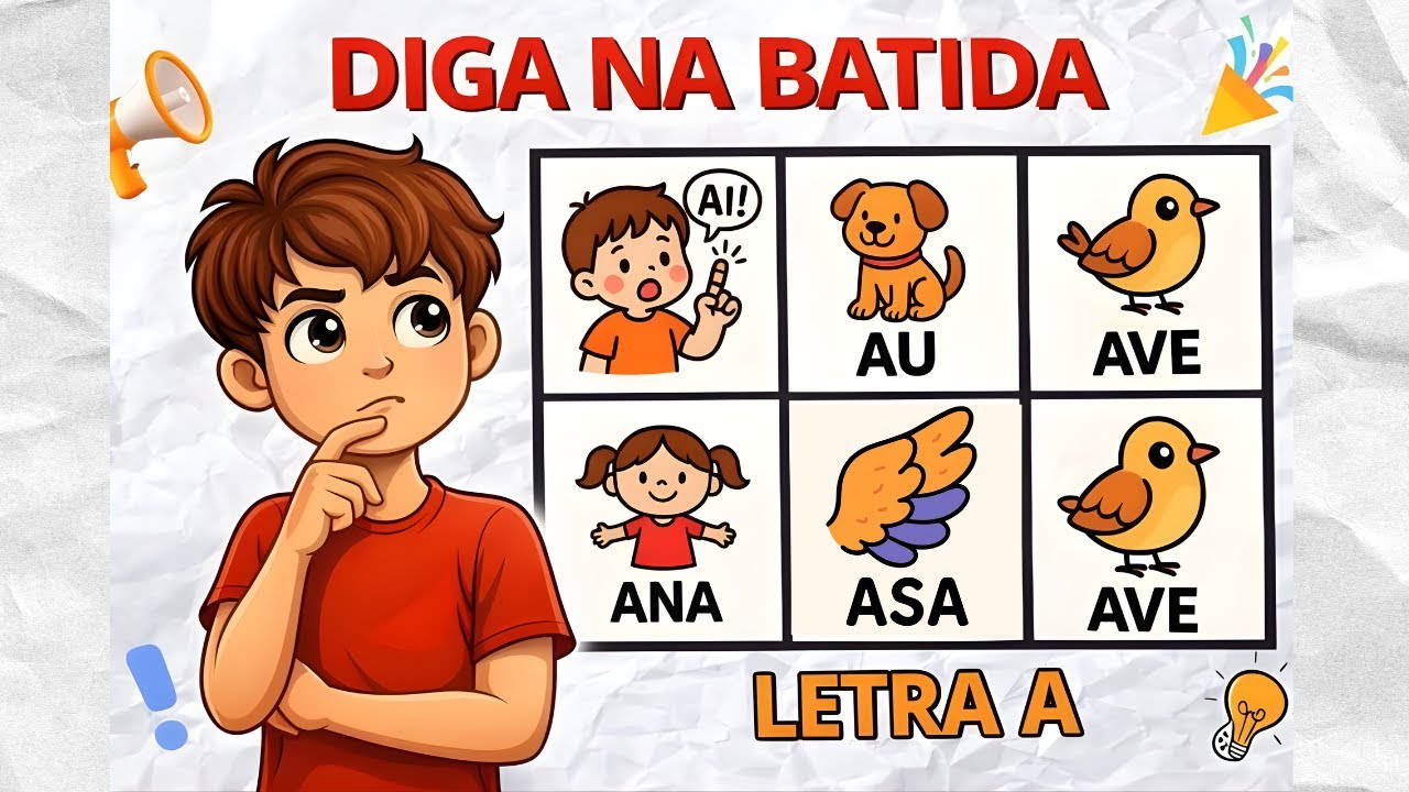 DIGA A PALAVRA NA BATIDA: Desafio Letra A | N&iacute;vel 1-3 | Desafio #01 🎵