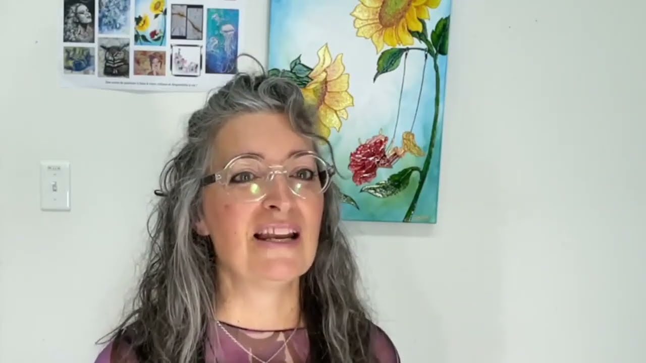 Projet Tournesols: Cerne relief et faux vitrail par Josée Cloutier