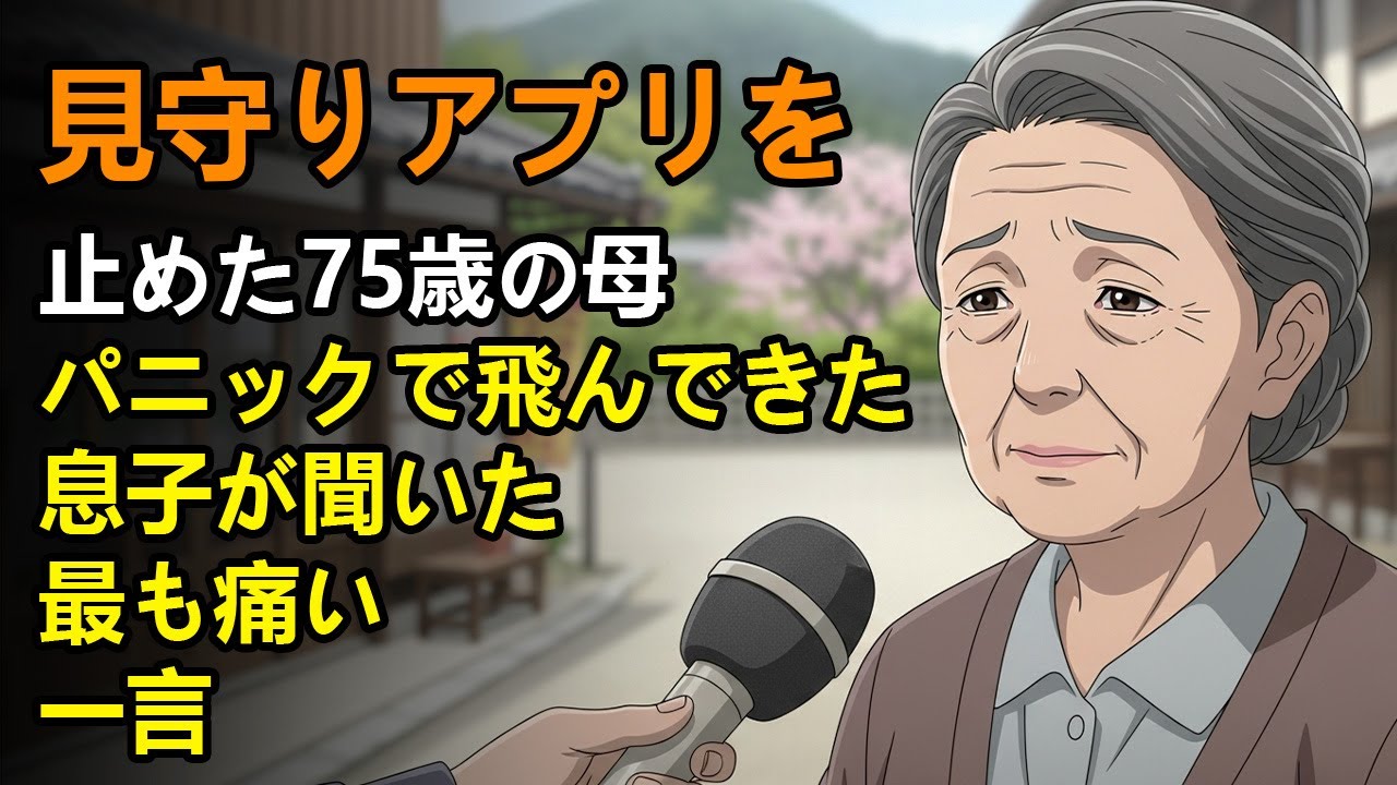見守りアプリを止めた75歳の母。パニックで飛んできた息子が聞いた、最も痛い一言